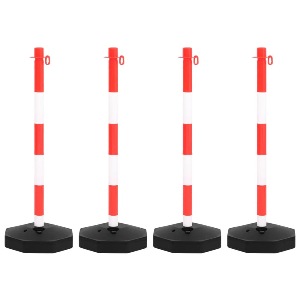 vidaXL Chain Post Set with 10m Plastic Chain