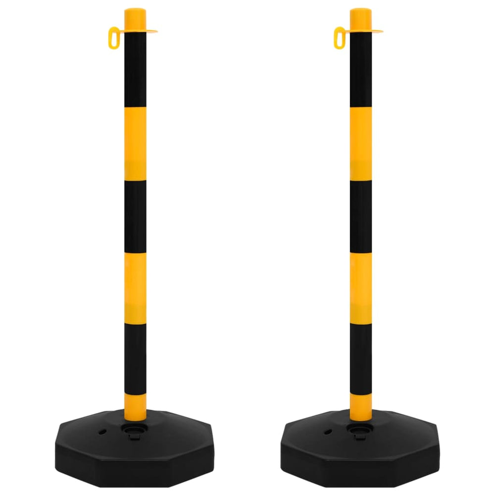 vidaXL Chain Post Set with 10m Plastic Chain