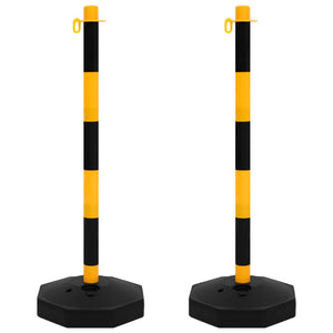 vidaXL Chain Post Set with 10m Plastic Chain