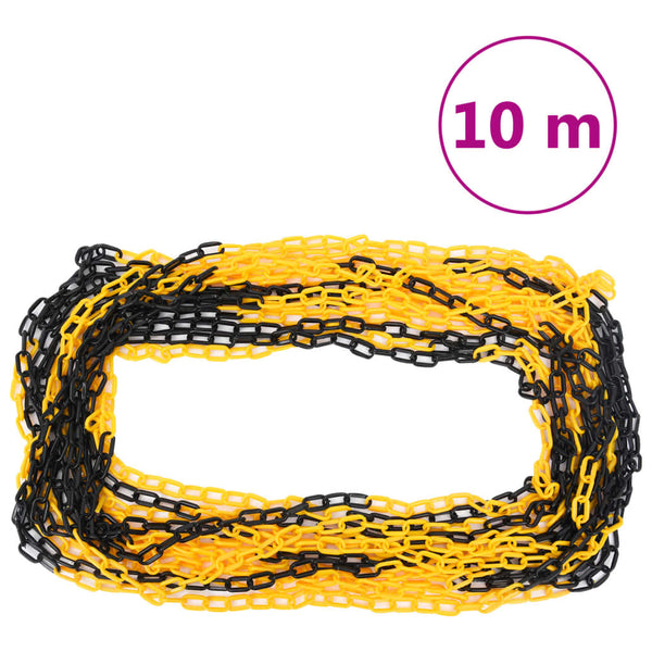vidaXL Chain Post Set with 10m Plastic Chain