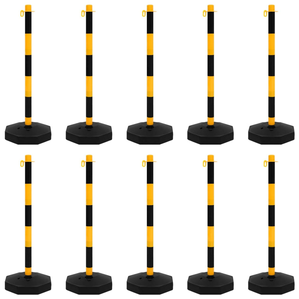 vidaXL Chain Post Set with 10m Plastic Chain