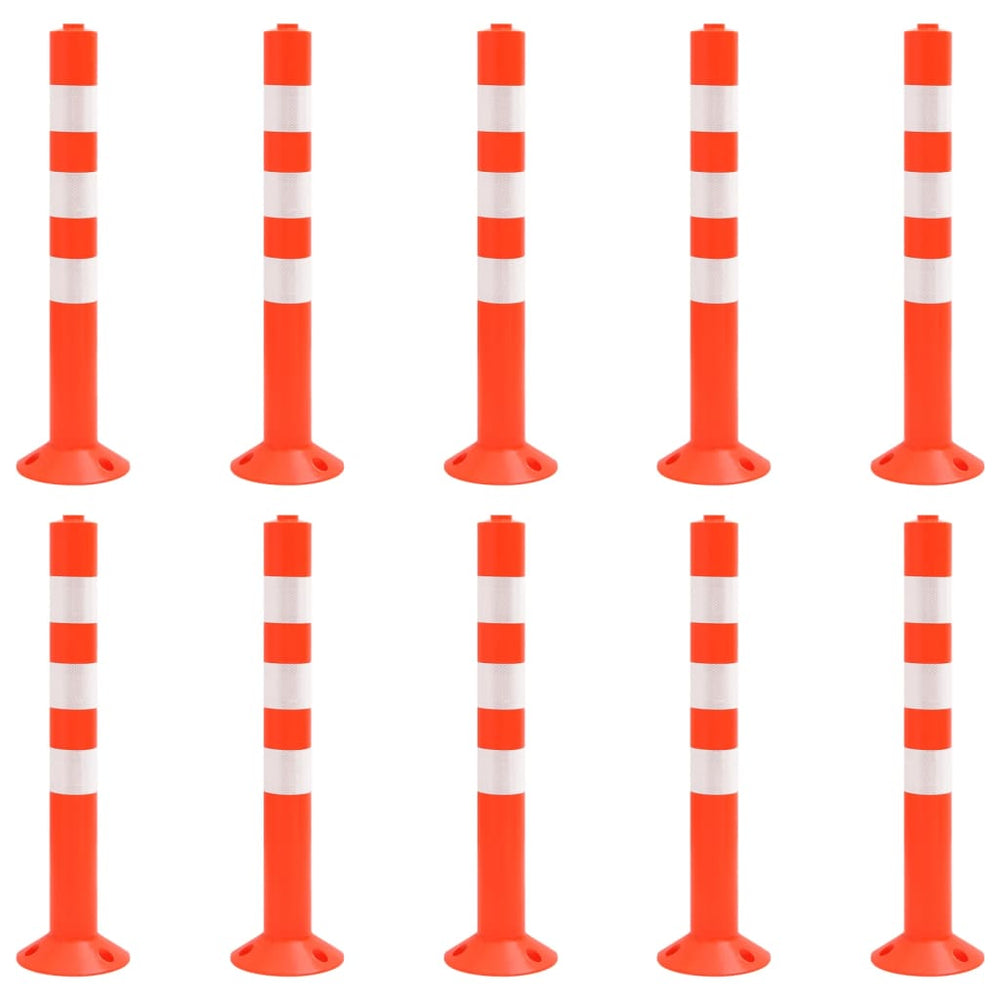 vidaXL Barrier Posts 10 pcs. 75 cm PE
