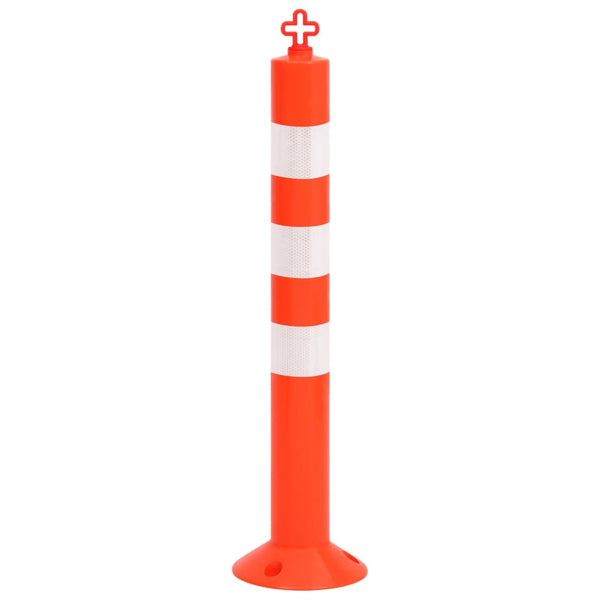 vidaXL Barrier Posts 10 pcs. with Chain 75 cm PE
