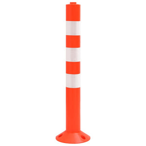vidaXL Barrier Posts 10 pcs. with Chain 75 cm PE