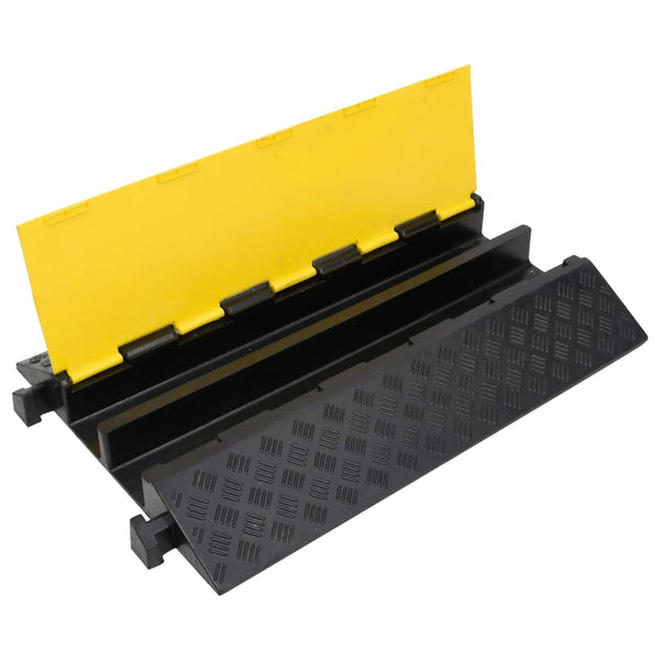 vidaXL Cable Protector 2 Channels Rubber 90 cm