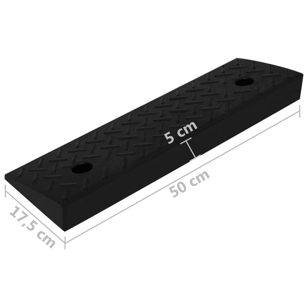 vidaXL Kerb Ramps 2 pcs. 50x17.5x5 cm Rubber