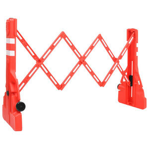 vidaXL Foldable Barrier Gate Red 210x50x105 cm