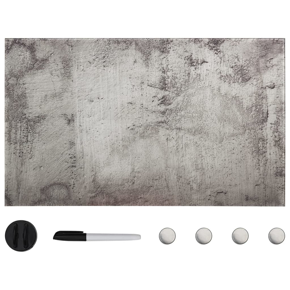 vidaXL Magnetic Glass Whiteboard Wall-Mounted 100x60 cm