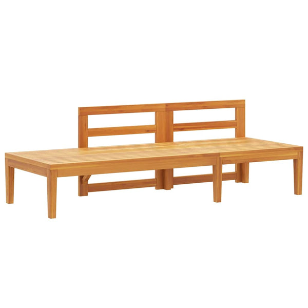 vidaXL Garden Bench with Table & Dark Grey Cushions Solid Acacia Wood