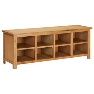 vidaXL Shoe Cabinet 114x37x45 cm Solid Oak Wood