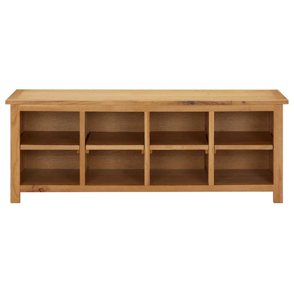 vidaXL Shoe Cabinet 114x37x45 cm Solid Oak Wood