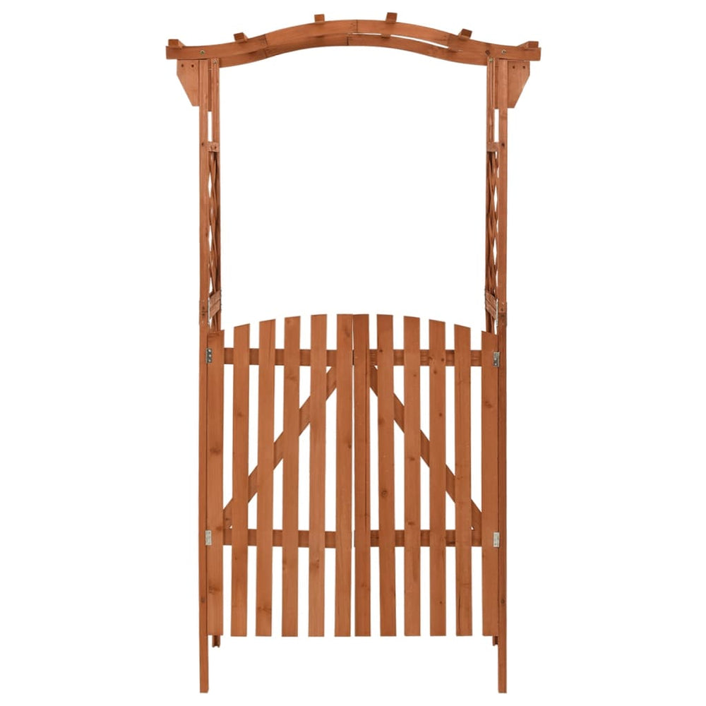 vidaXL Pergola with Gate 116x40x204 cm Solid Fir Wood