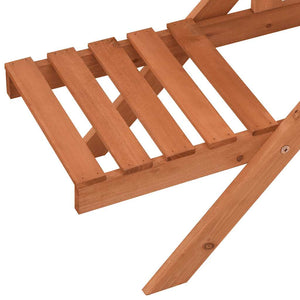 vidaXL Flower Stand 83x25x132 cm Solid Fir Wood
