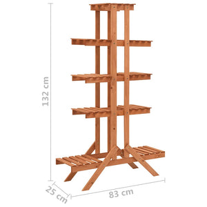 vidaXL Flower Stand 83x25x132 cm Solid Fir Wood
