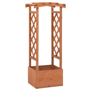 vidaXL Planter with Trellis 49x39x117 cm Firwood