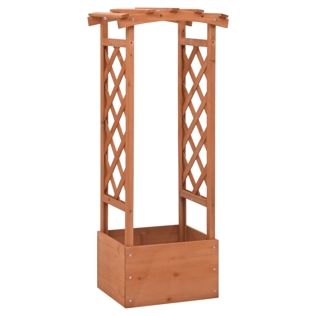 vidaXL Planter with Trellis 49x39x117 cm Firwood