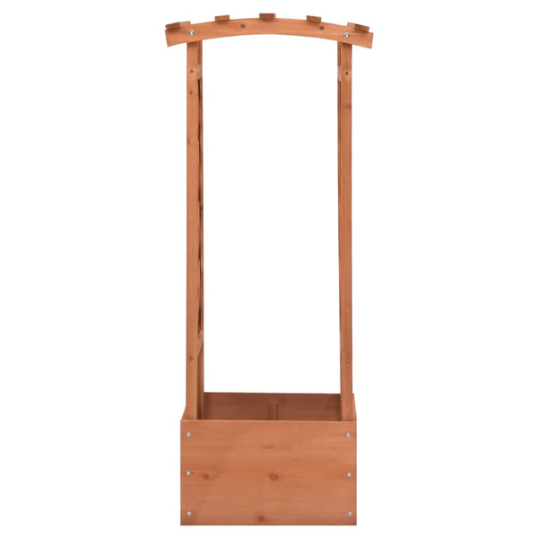 vidaXL Planter with Trellis 49x39x117 cm Firwood