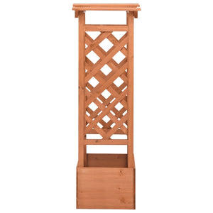 vidaXL Planter with Trellis 49x39x117 cm Firwood