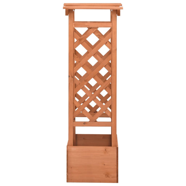 vidaXL Planter with Trellis 49x39x117 cm Firwood