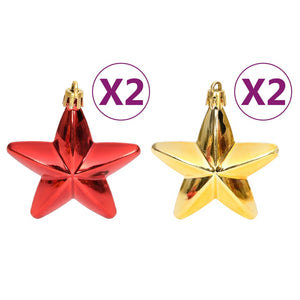 vidaXL 108-piece Christmas Ball Set Gold and Red