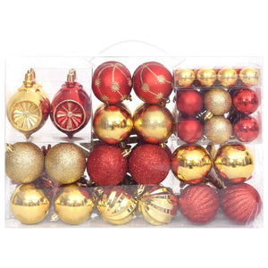 vidaXL 108-piece Christmas Ball Set Gold and Red