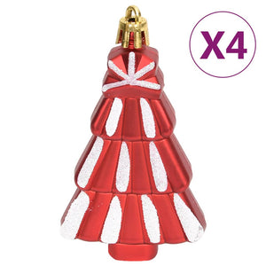 vidaXL 108-piece Christmas Ball Set Red and White