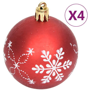 vidaXL 108-piece Christmas Ball Set Red and White