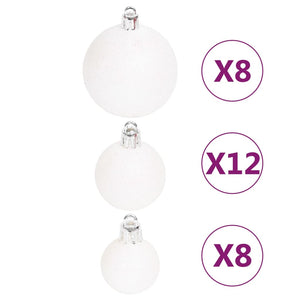vidaXL 108-piece Christmas Ball Set Red and White