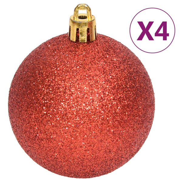vidaXL 108-piece Christmas Ball Set Red and White