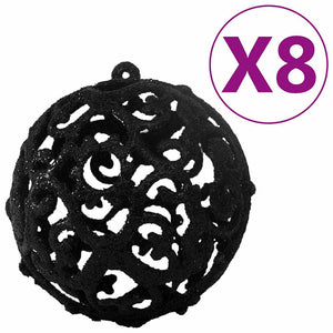 vidaXL 100-pc. Christmas Ball Set Black