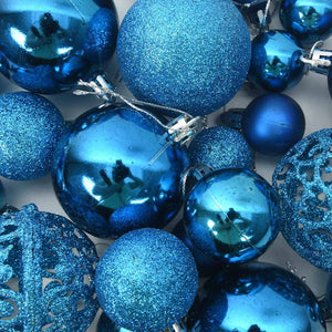 vidaXL 100-piece Christmas Ball Set Blue