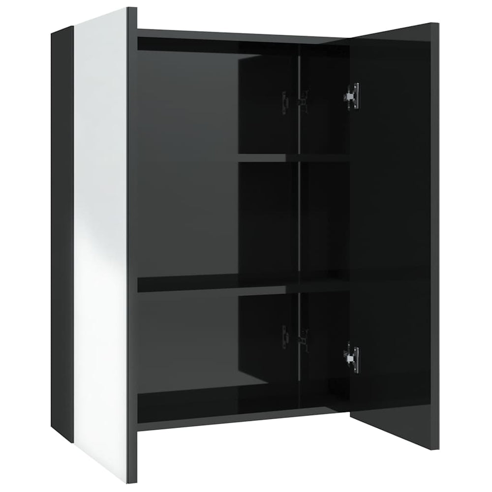 Bad Spiegelschrank Schwarz 60 cm