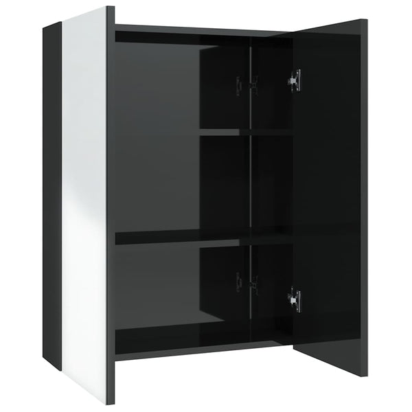 Bad Spiegelschrank Schwarz 60 cm