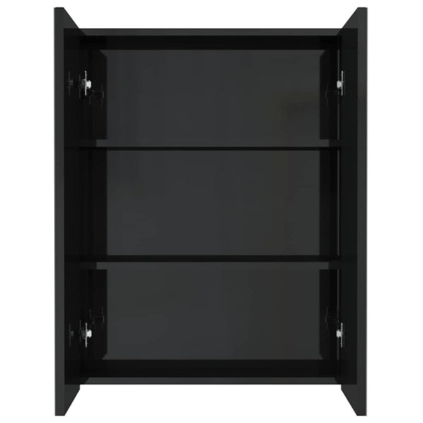 Bad Spiegelschrank Schwarz 60 cm