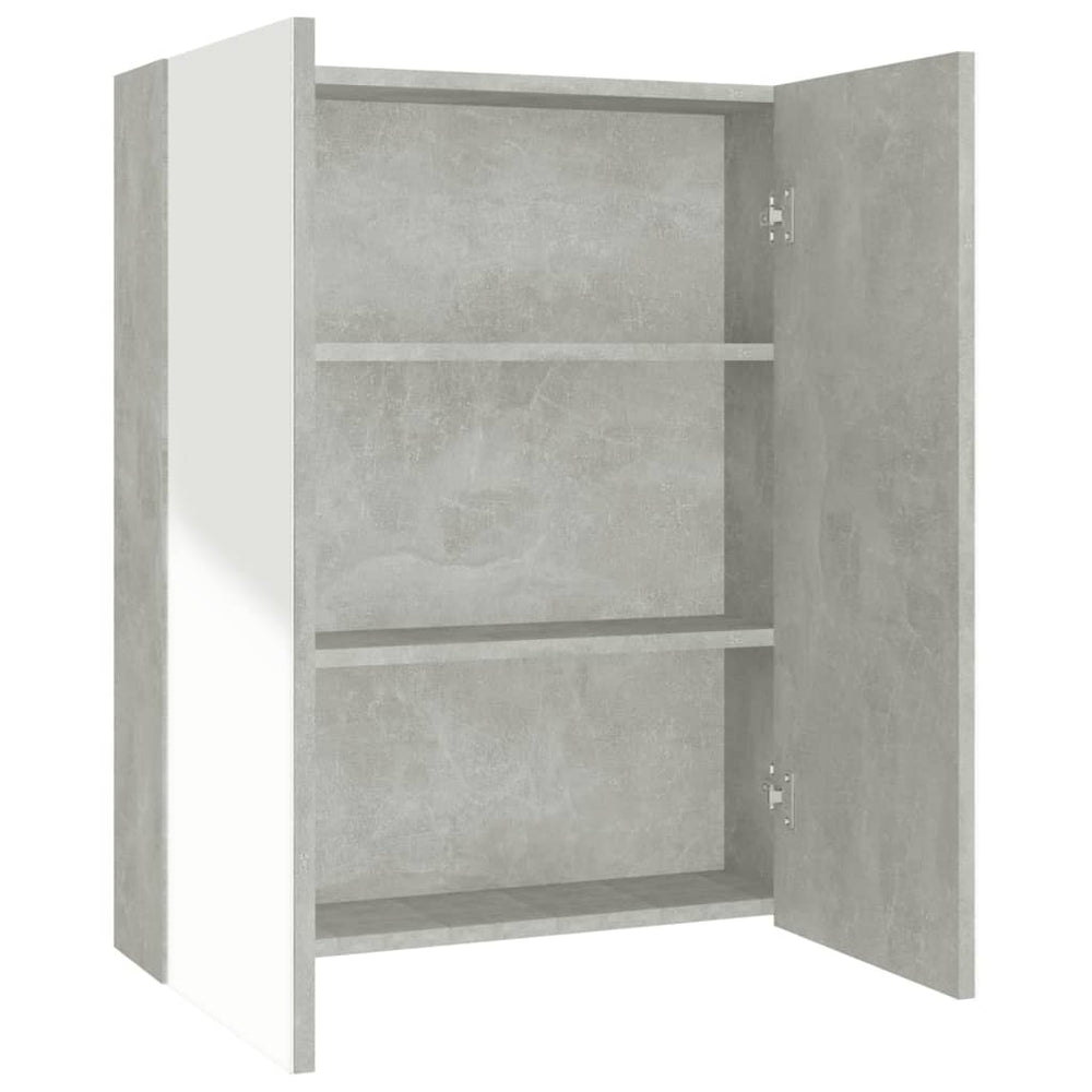 Betongrauer Bad-Spiegelschrank, 60 cm