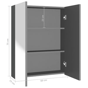 Anthrazit Bad Spiegelschrank 60 cm