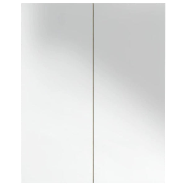 Bad Spiegelschrank 60 cm Weiß Eiche-Optik