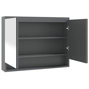 Bad Spiegelschrank Grau 80x60 cm