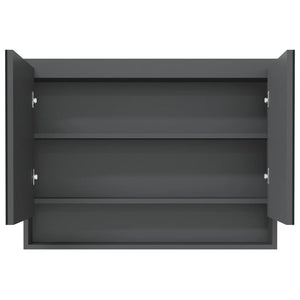 Bad Spiegelschrank Grau 80x60 cm