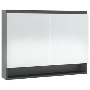 Bad Spiegelschrank Grau 80x60 cm