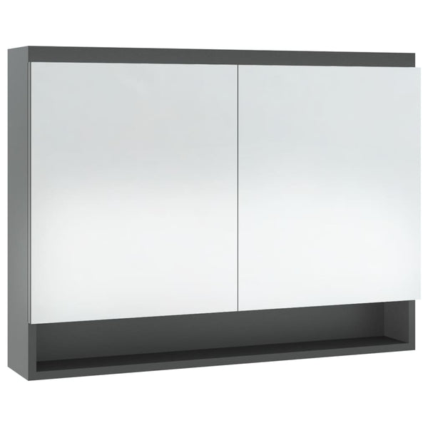 Bad Spiegelschrank Grau 80x60 cm