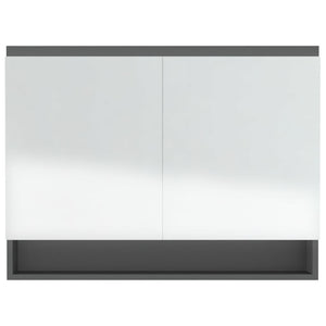 Bad Spiegelschrank Grau 80x60 cm