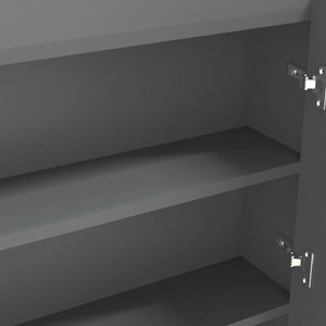 Bad Spiegelschrank Grau 80x60 cm