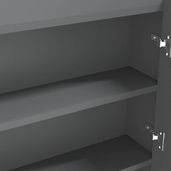 Bad Spiegelschrank Grau 80x60 cm
