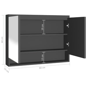 Bad Spiegelschrank Anthrazit 80x60 cm