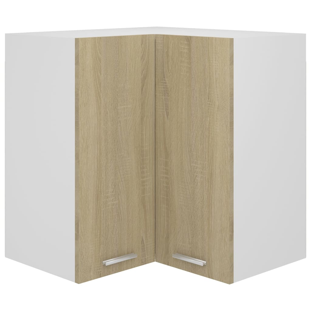 vidaXL Corner Wall Cabinet Lyon Sonoma Oak 57x57x60 cm Engineered Wood