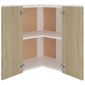 vidaXL Corner Wall Cabinet Lyon Sonoma Oak 57x57x60 cm Engineered Wood