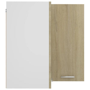 vidaXL Corner Wall Cabinet Lyon Sonoma Oak 57x57x60 cm Engineered Wood