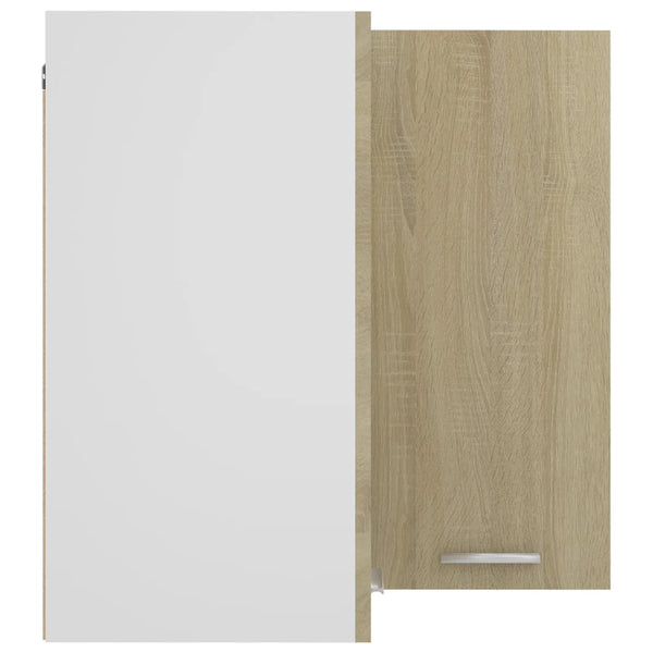 vidaXL Corner Wall Cabinet Lyon Sonoma Oak 57x57x60 cm Engineered Wood