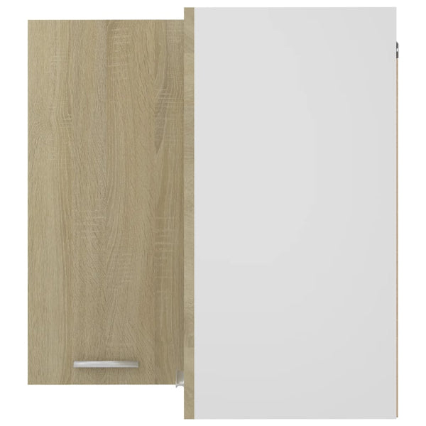vidaXL Corner Wall Cabinet Lyon Sonoma Oak 57x57x60 cm Engineered Wood